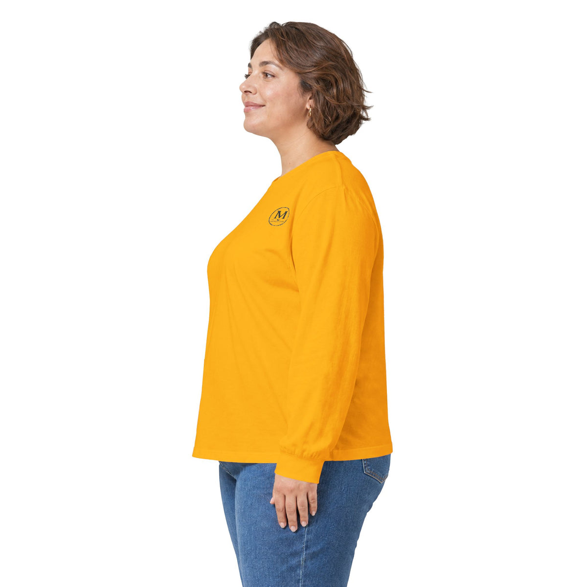 Long Sleeve Tee — Coastal Cabin Landscape Back Print