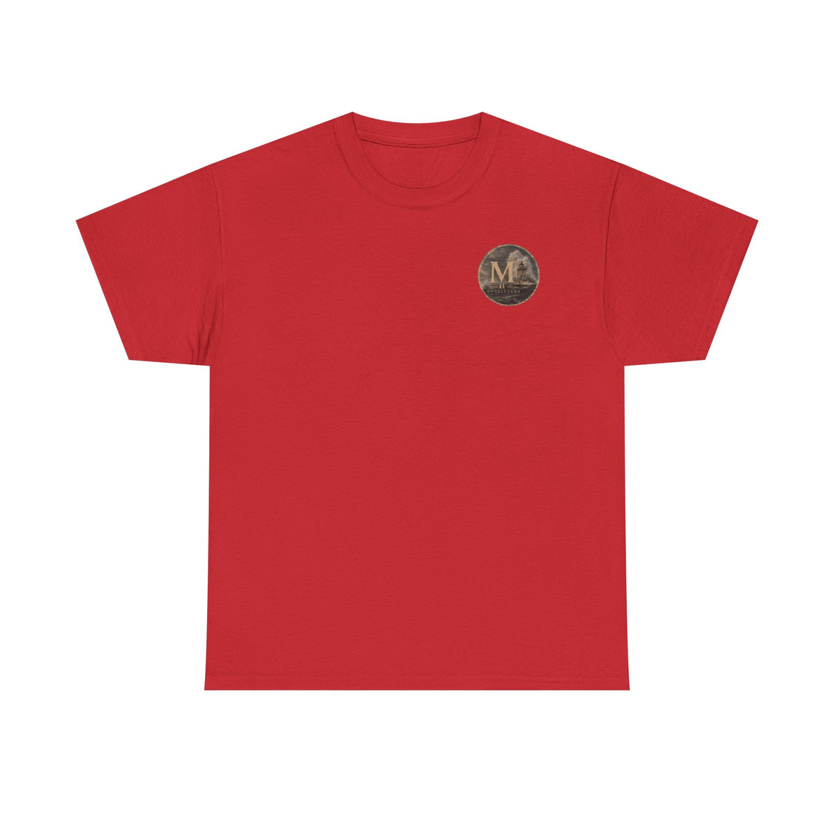 Monogram M Chest Logo Tee — Minimalist Vintage Initial T-Shirt