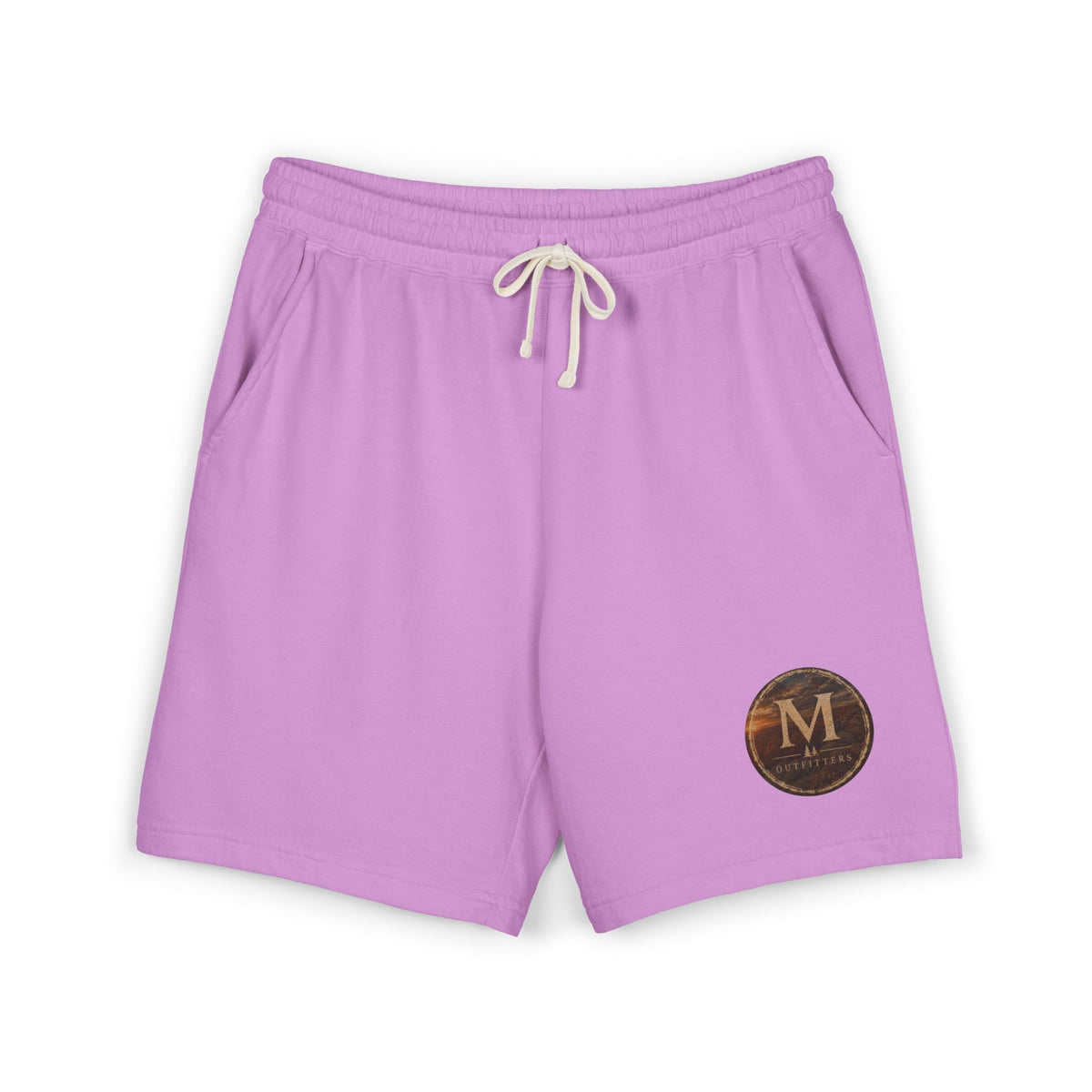 Lightweight Fleece Sweat Shorts with Retro Monogram Patch