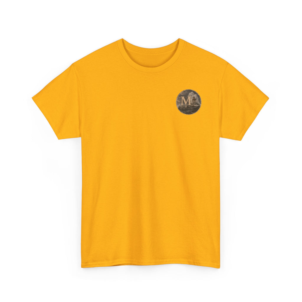 Monogram M Chest Logo Tee — Minimalist Vintage Initial T-Shirt