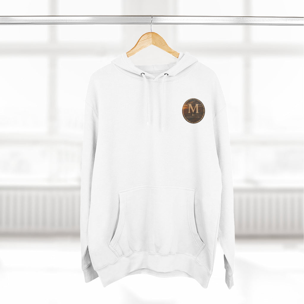 Monogram M Circle Hoodie — Minimalist Initials Fleece Pullover