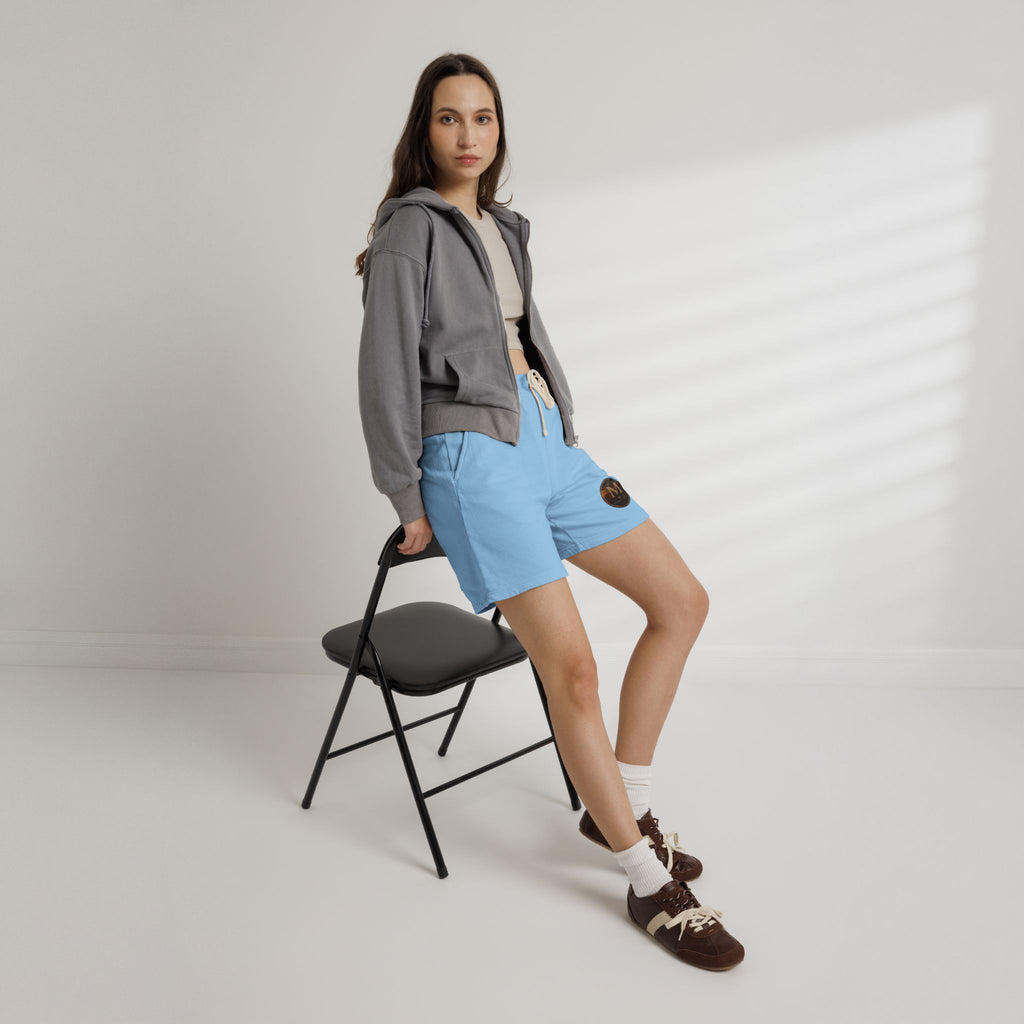 Lightweight Fleece Sweat Shorts with Retro Monogram Patch