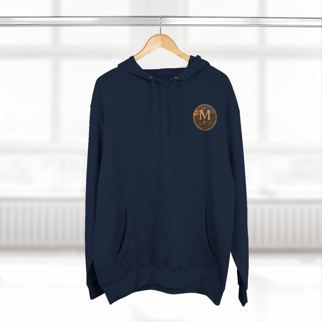 Monogram M Circle Hoodie — Minimalist Initials Fleece Pullover