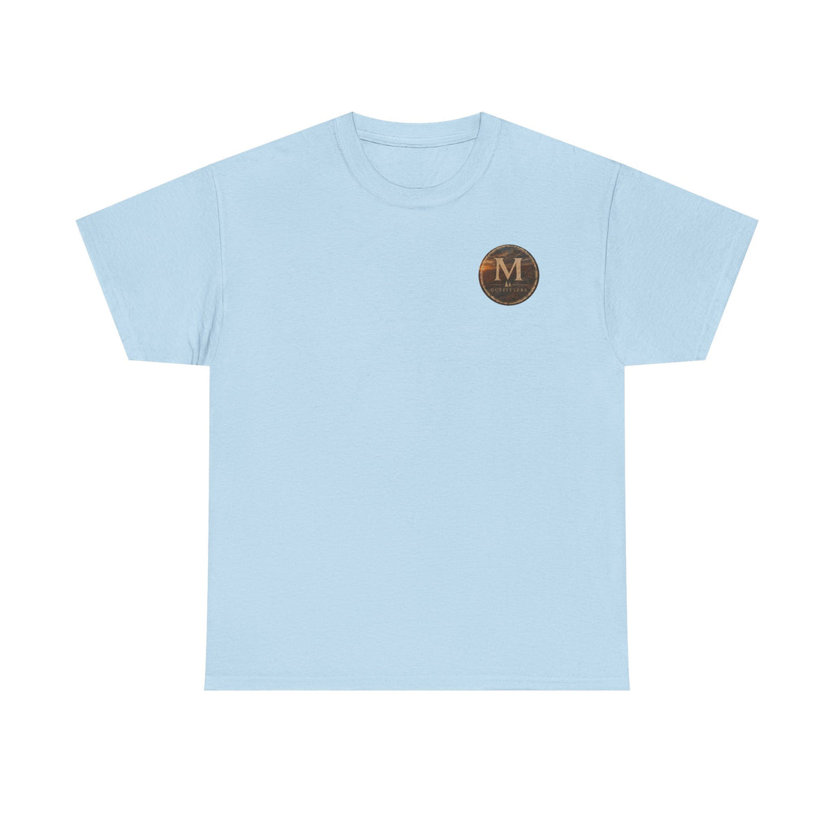 Minimal Monogram 'M' Chest Logo Tee – Classic White Cotton Shirt