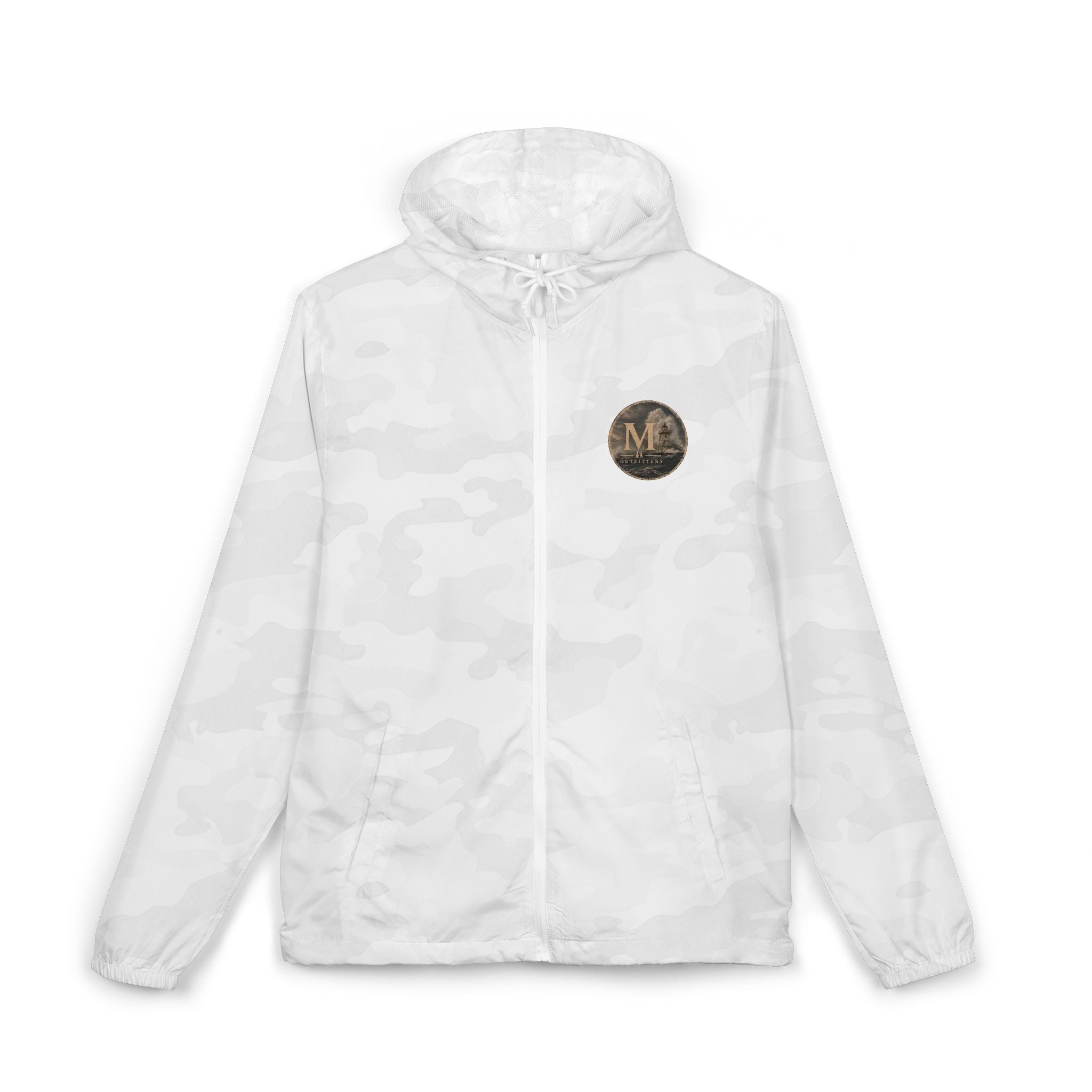 America's Midwest Windbreaker Jacket — Camo Full-Zip Hooded Windbreaker