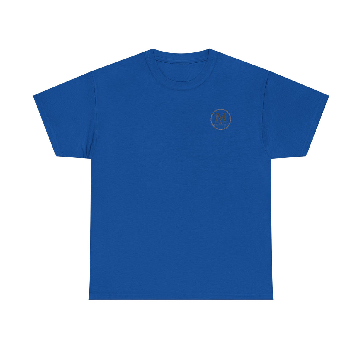 Minimalist Monogram Tee — Small Chest "M" Logo Cotton T‑Shirt
