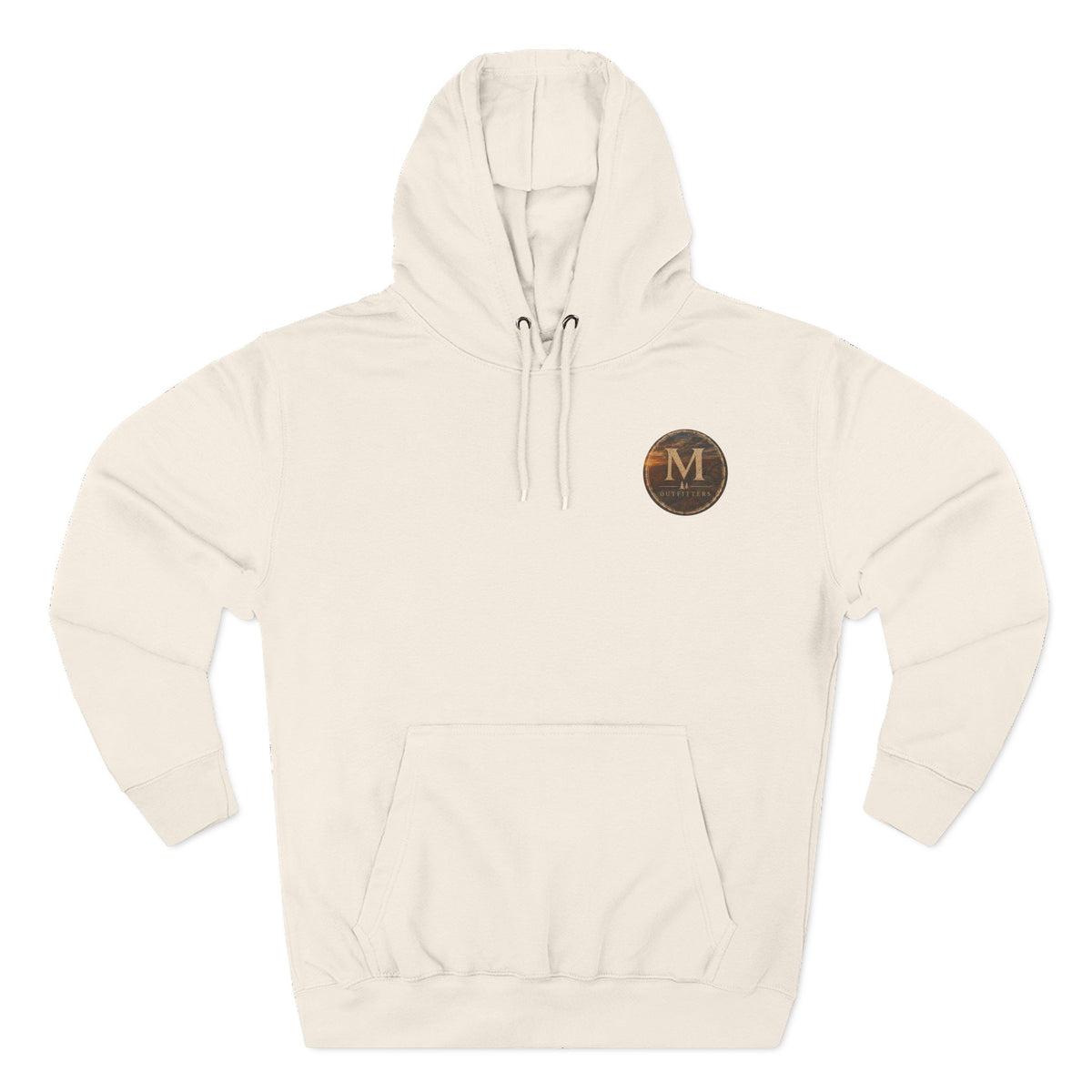 Monogram M Circle Hoodie — Minimalist Initials Fleece Pullover