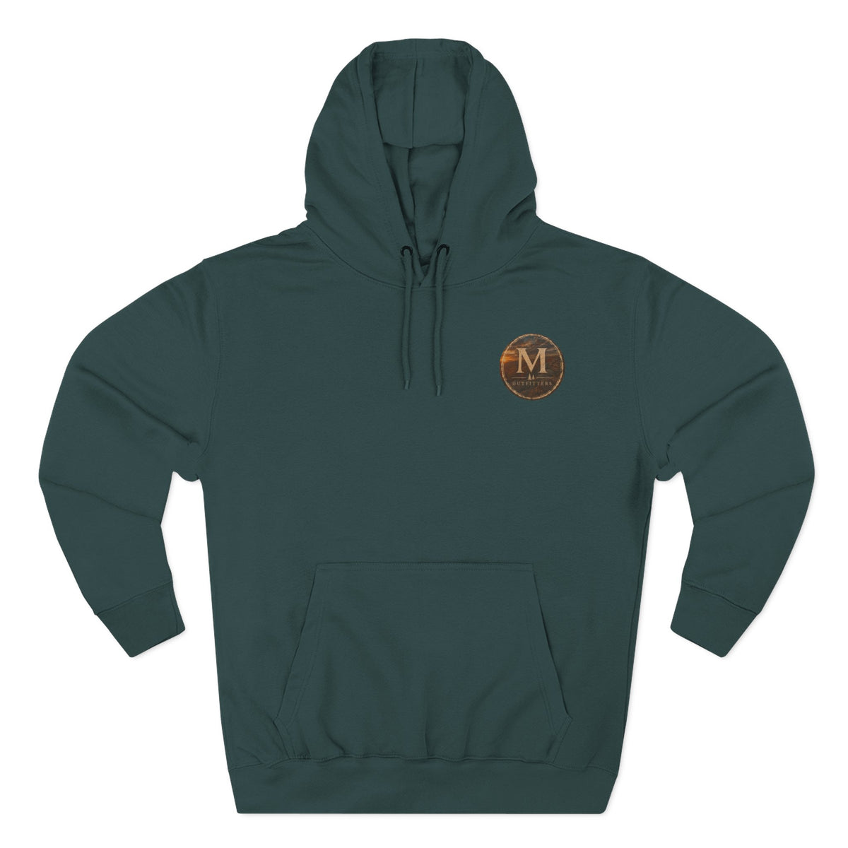 Monogram M Circle Hoodie — Minimalist Initials Fleece Pullover