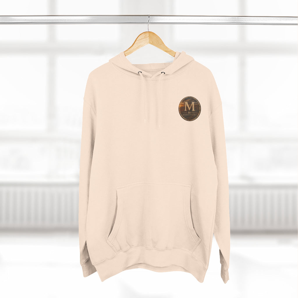 Monogram M Circle Hoodie — Minimalist Initials Fleece Pullover