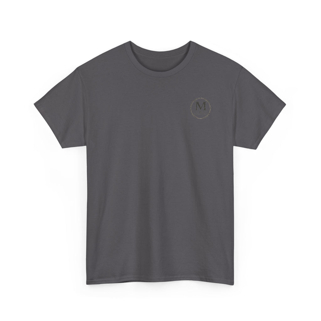 Minimalist Monogram Tee — Small Chest "M" Logo Cotton T‑Shirt