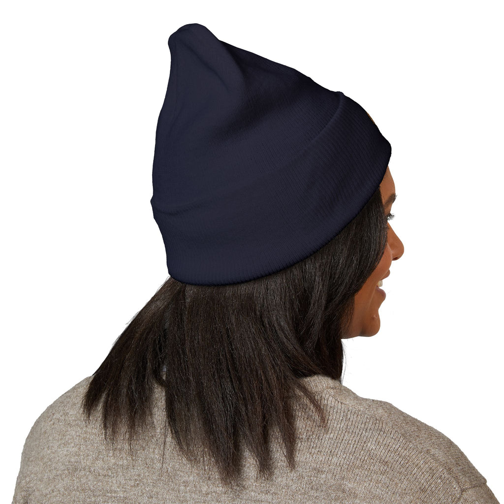 Embroidered Monogram Cuffed Beanie – Classic Knit Winter Hat