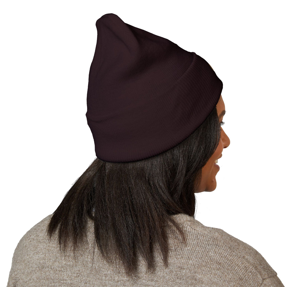 Embroidered Monogram Cuffed Beanie – Classic Knit Winter Hat