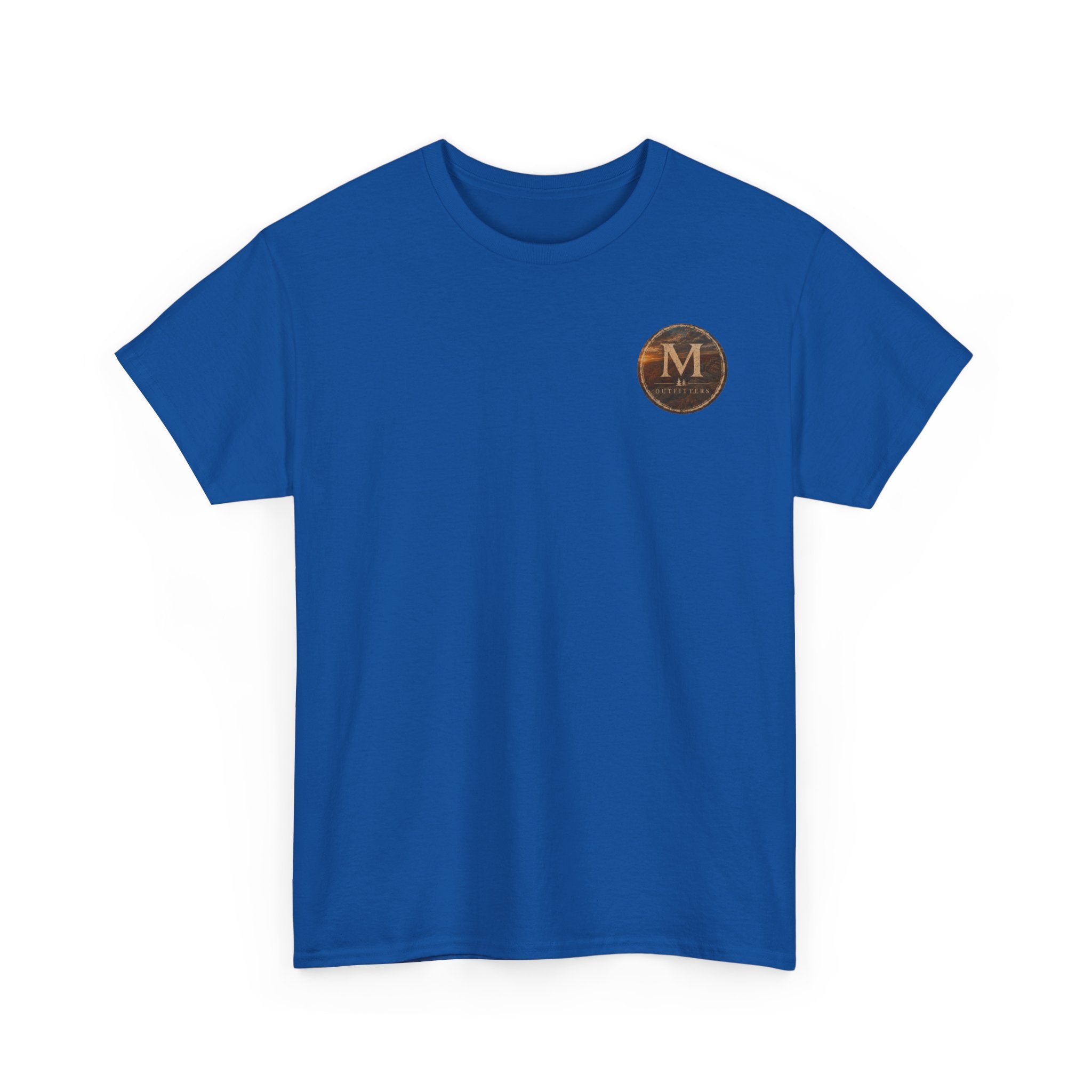 Minimal Monogram 'M' Chest Logo Tee – Classic White Cotton Shirt
