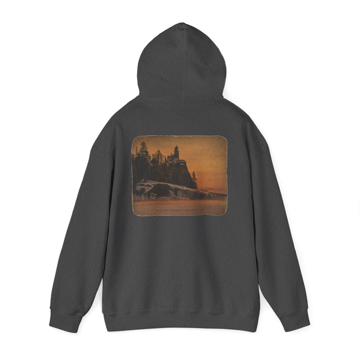 Musky Outfitters Co. Hooded Sweatshirt – Vintage Coastal Cliffs Graphic Hoodie