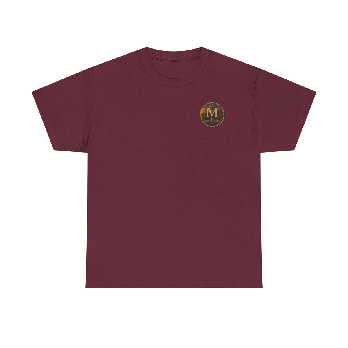 Minimal Monogram 'M' Chest Logo Tee – Classic White Cotton Shirt