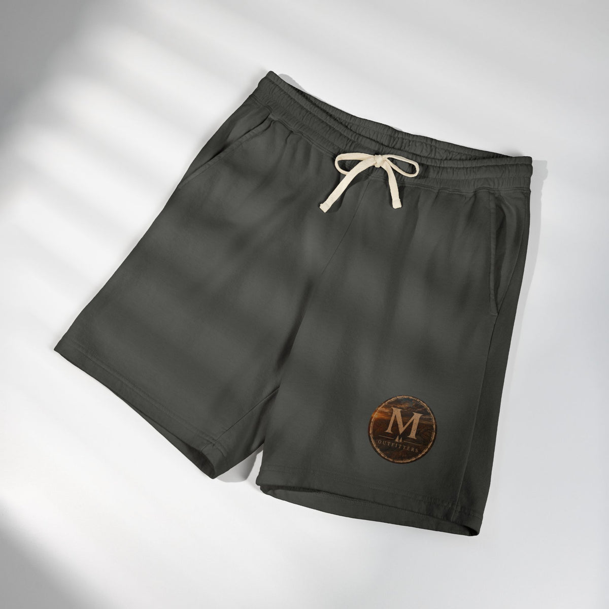 Lightweight Fleece Sweat Shorts with Retro Monogram Patch
