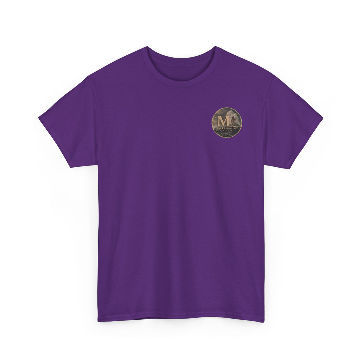 Monogram M Chest Logo Tee — Minimalist Vintage Initial T-Shirt