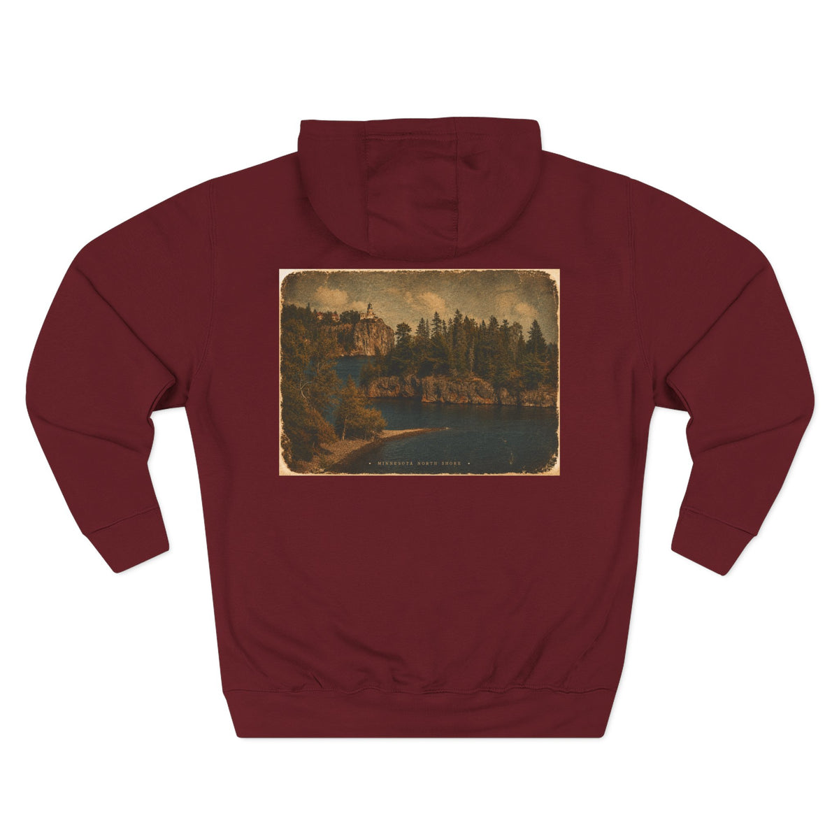 Vintage Lakeside Hoodie — Rustic Cabin Nature Graphic