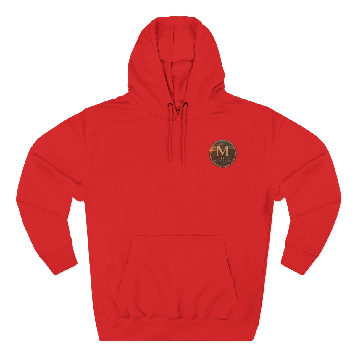 Monogram M Circle Hoodie — Minimalist Initials Fleece Pullover