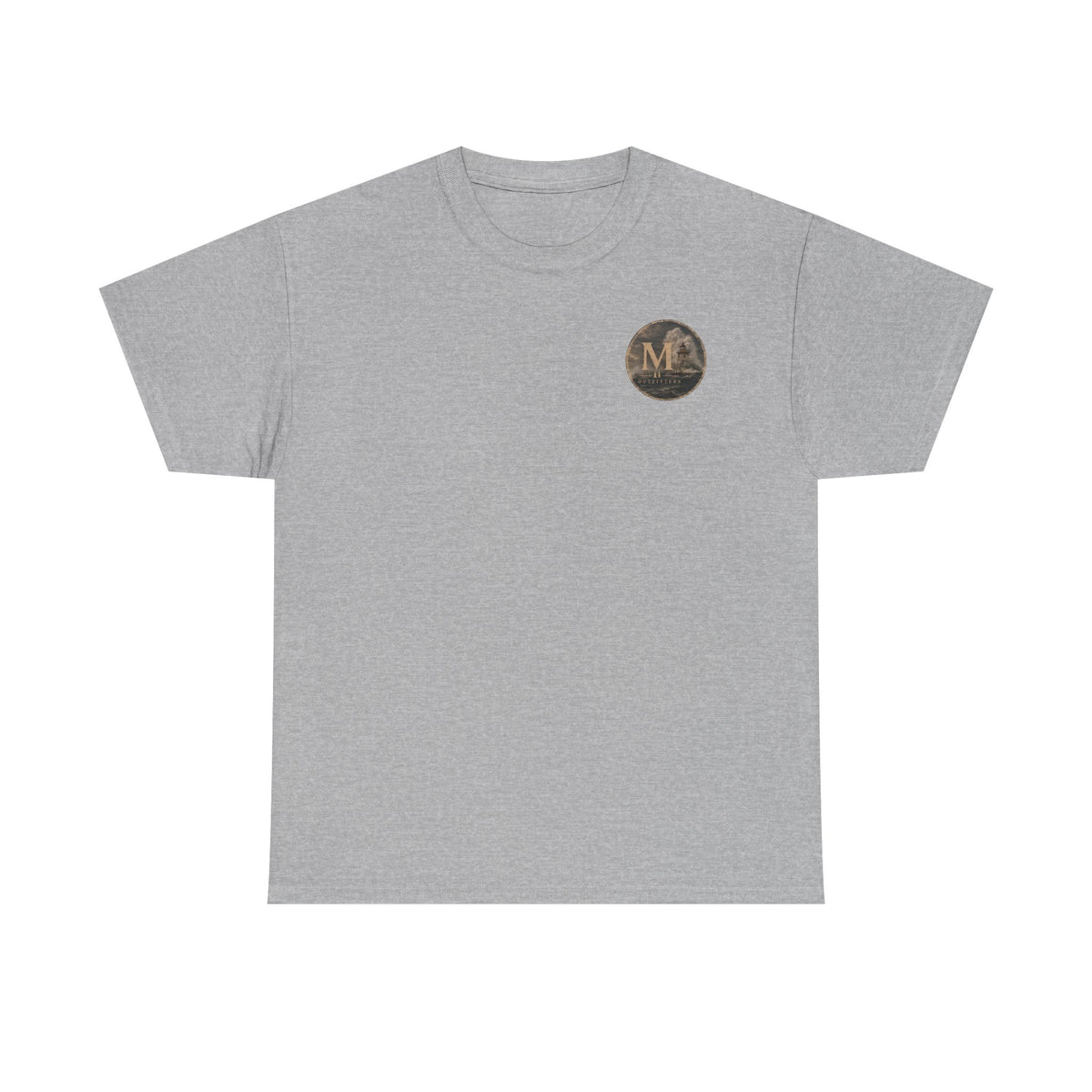 Monogram M Chest Logo Tee — Minimalist Vintage Initial T-Shirt