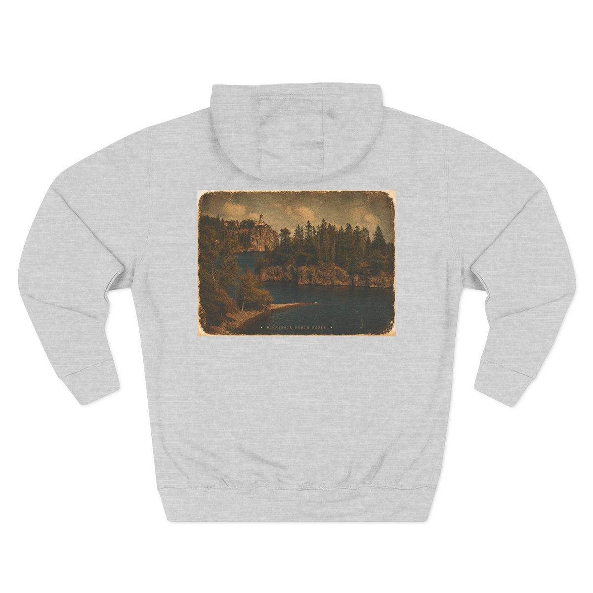 Vintage Lakeside Hoodie — Rustic Cabin Nature Graphic