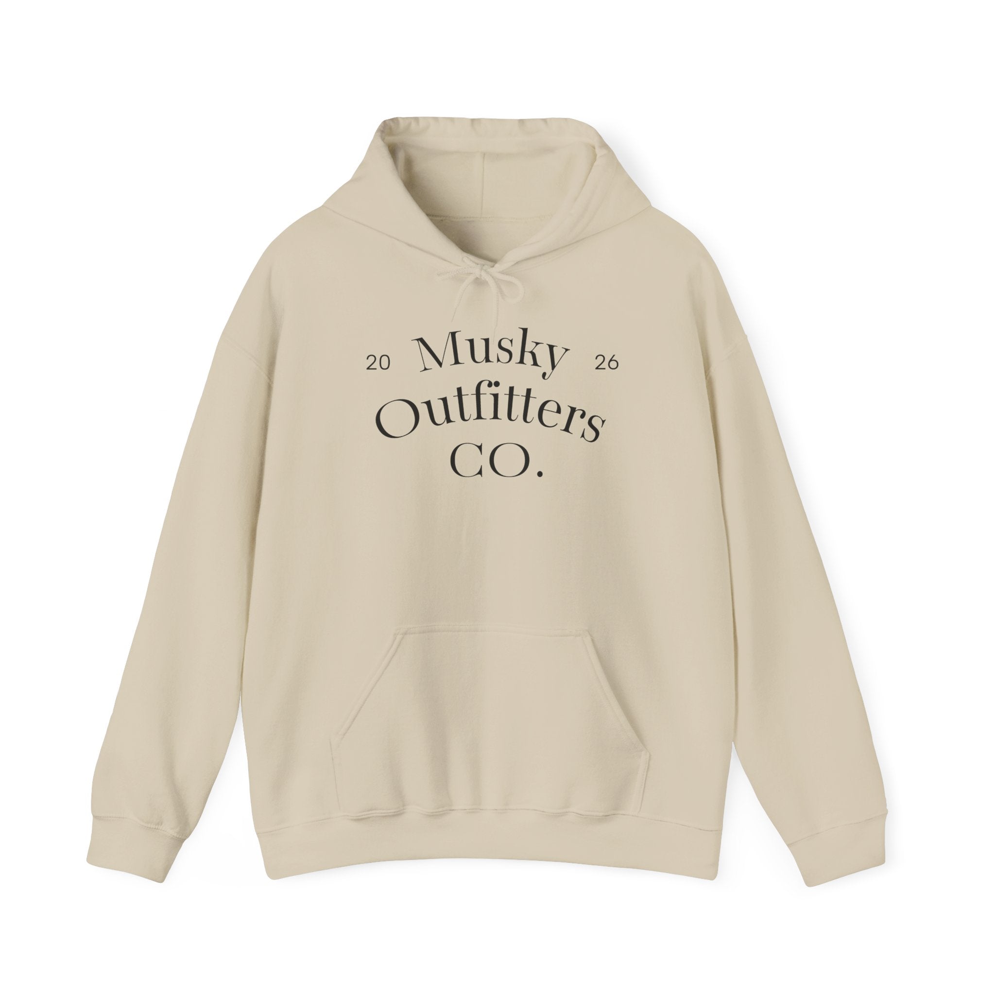 Musky Outfitters Co. Hooded Sweatshirt – Vintage Coastal Cliffs Graphic Hoodie
