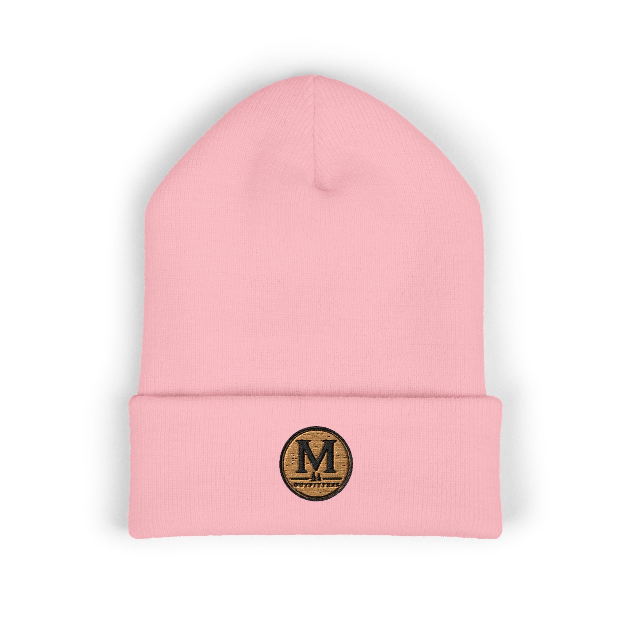 Embroidered Monogram Cuffed Beanie – Classic Knit Winter Hat