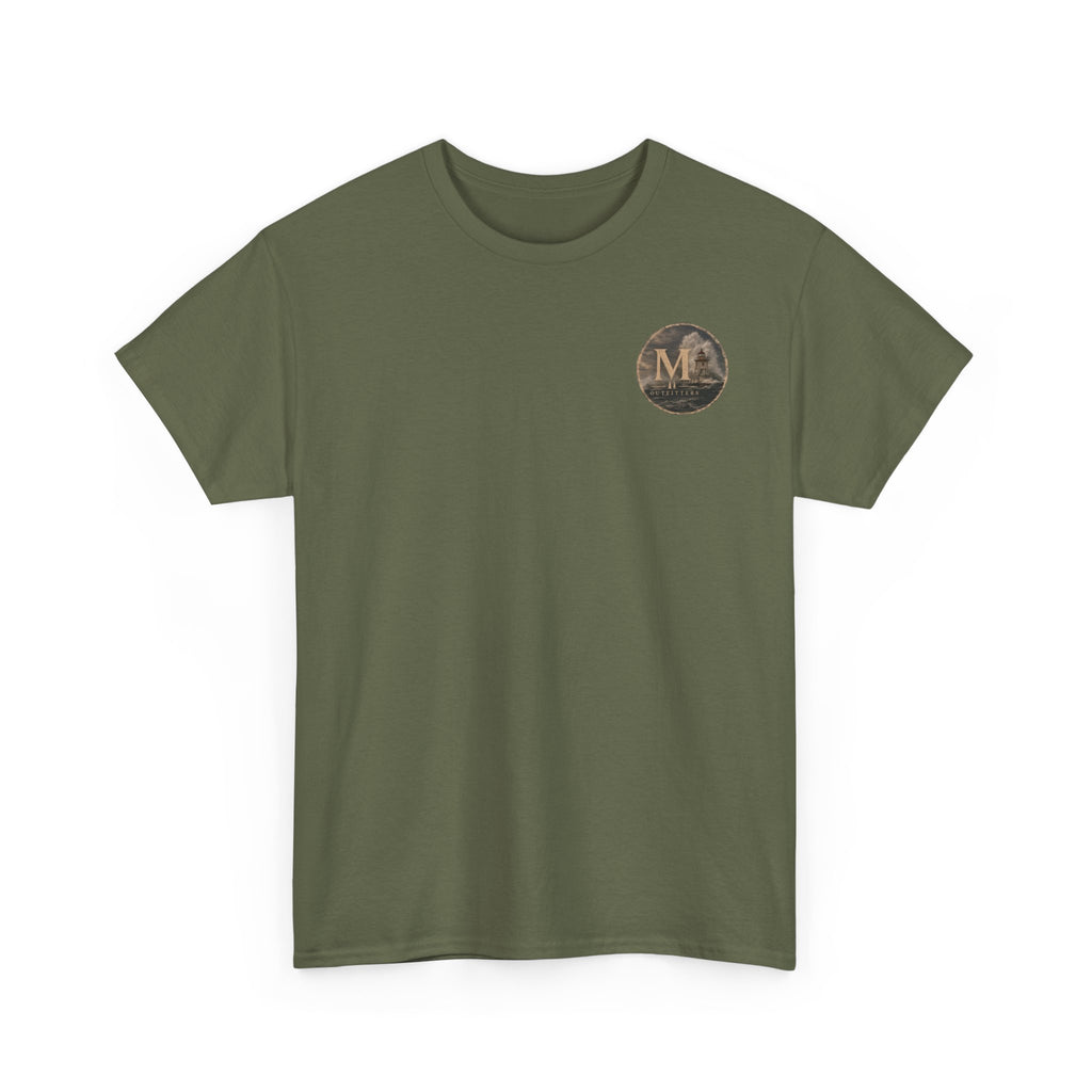 Monogram M Chest Logo Tee — Minimalist Vintage Initial T-Shirt