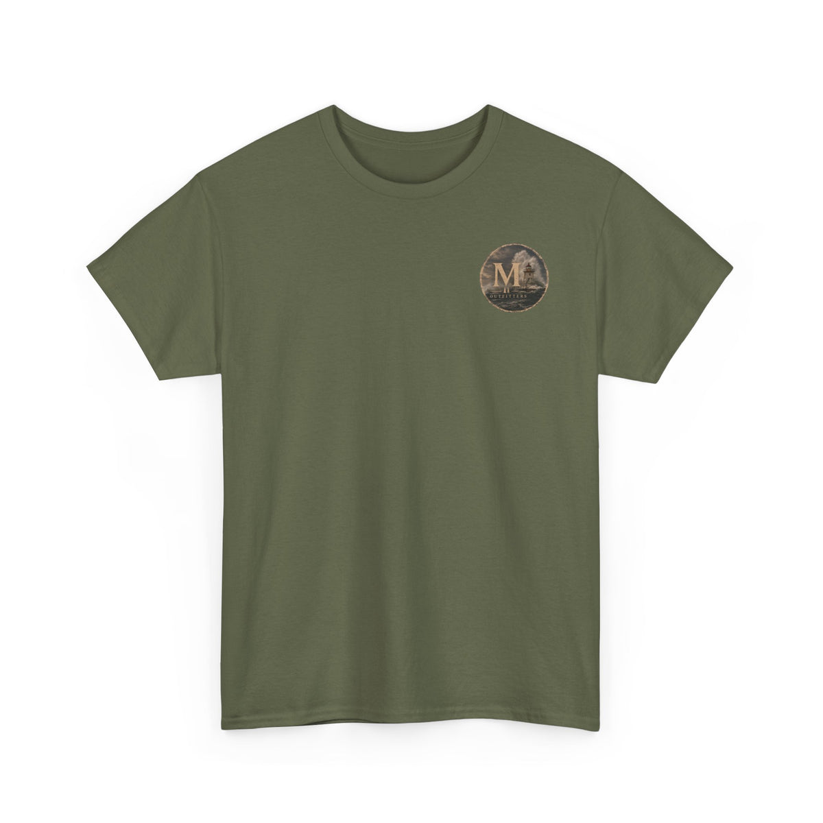 Monogram M Chest Logo Tee — Minimalist Vintage Initial T-Shirt