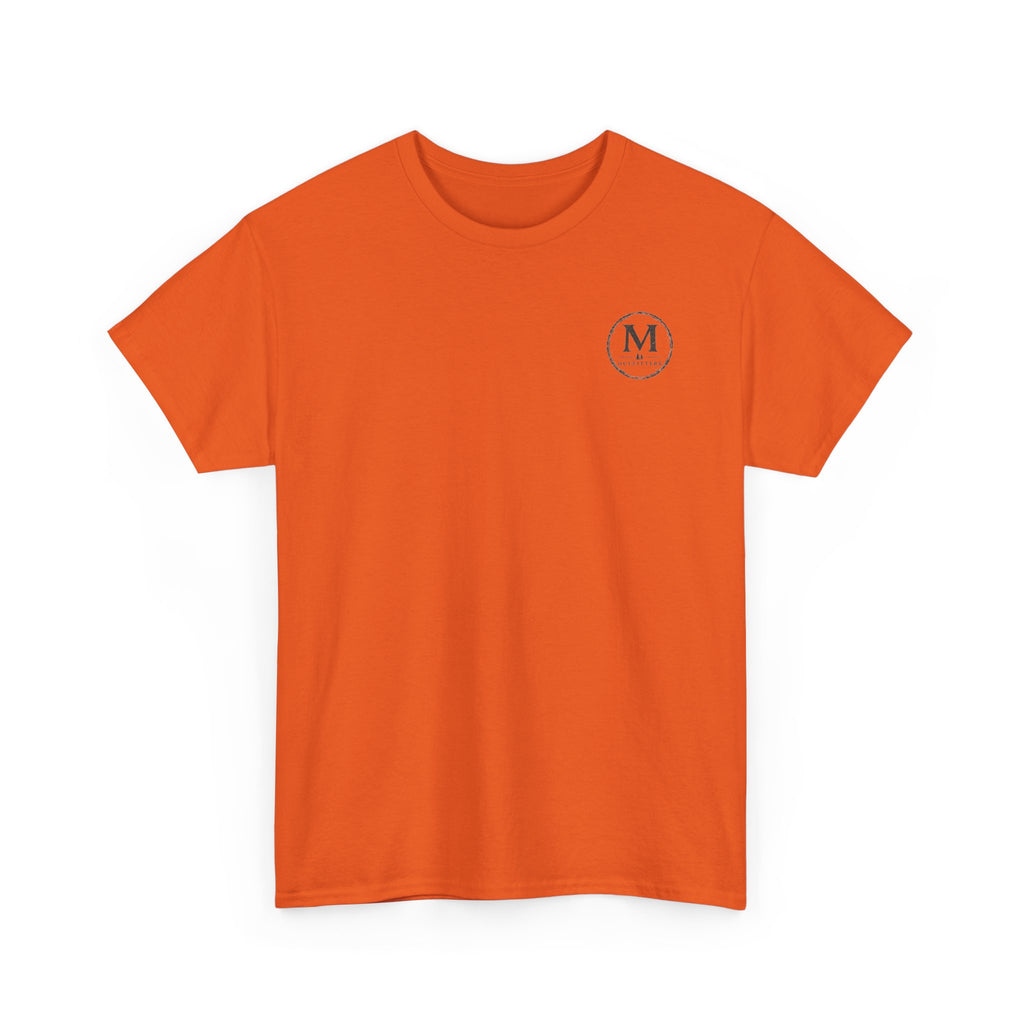 Minimalist Monogram Tee — Small Chest "M" Logo Cotton T‑Shirt