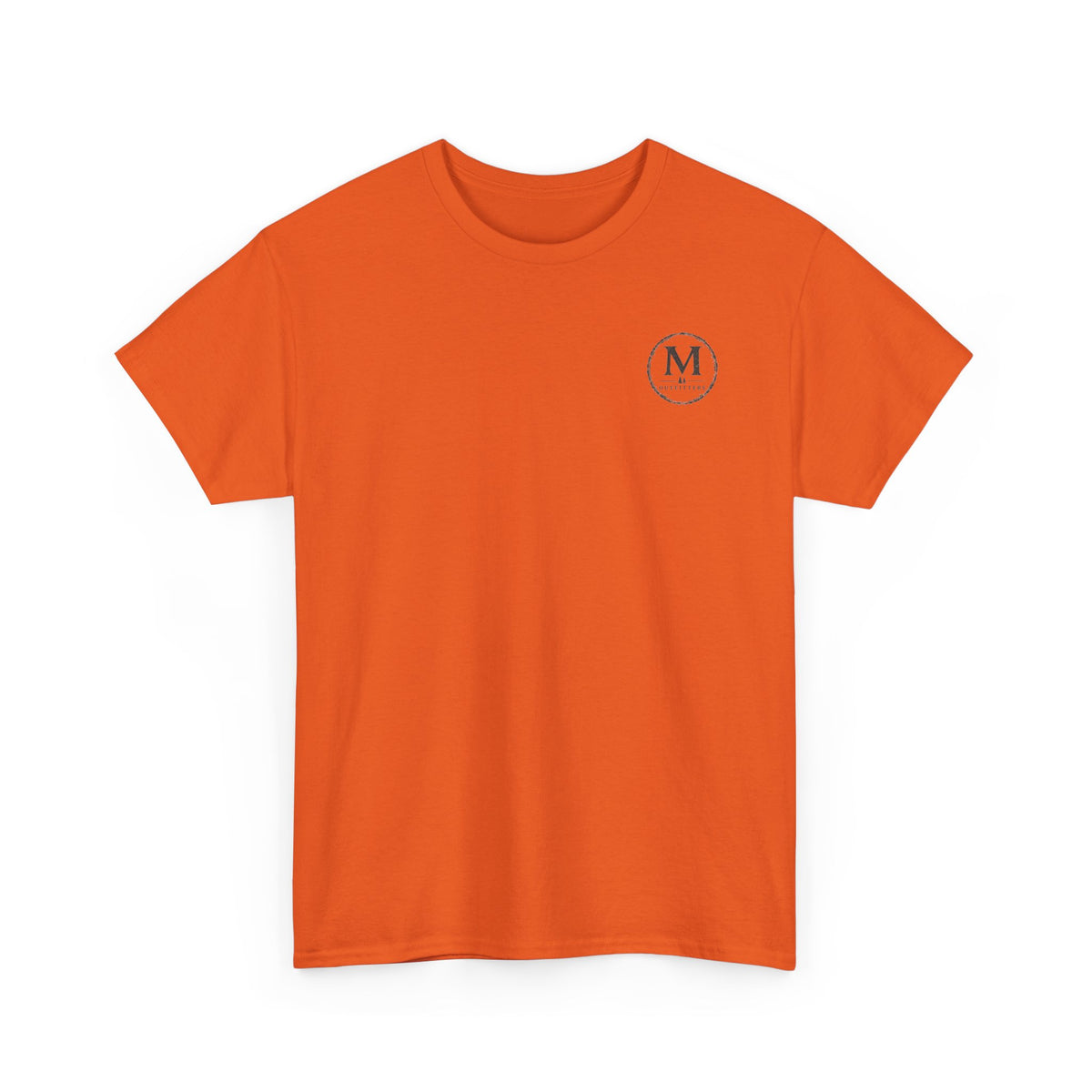 Minimalist Monogram Tee — Small Chest "M" Logo Cotton T‑Shirt