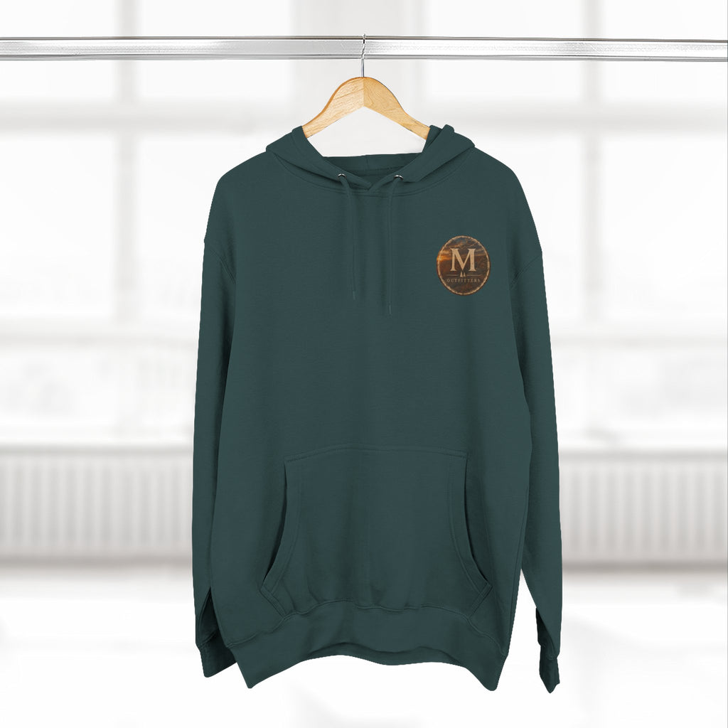 Monogram M Circle Hoodie — Minimalist Initials Fleece Pullover