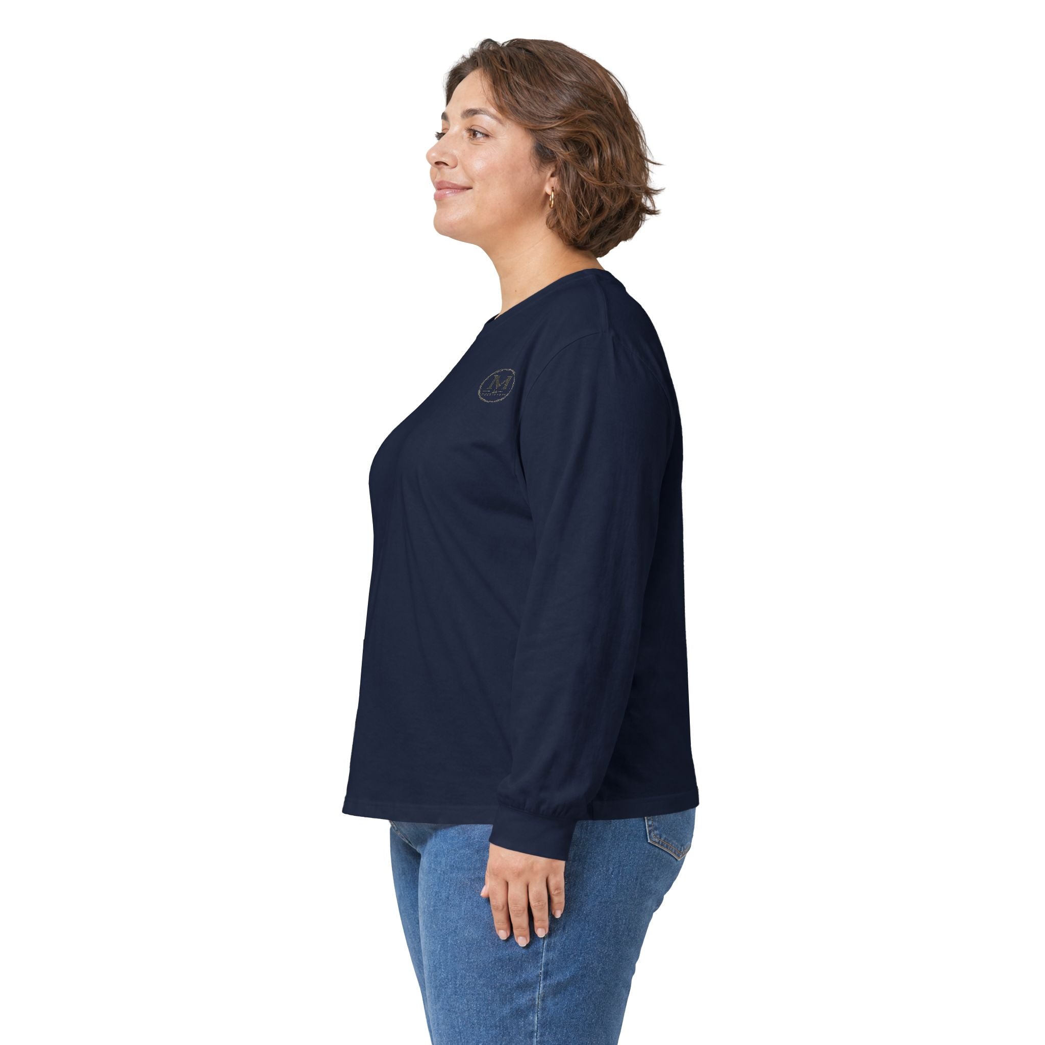 Long Sleeve Tee — Coastal Cabin Landscape Back Print