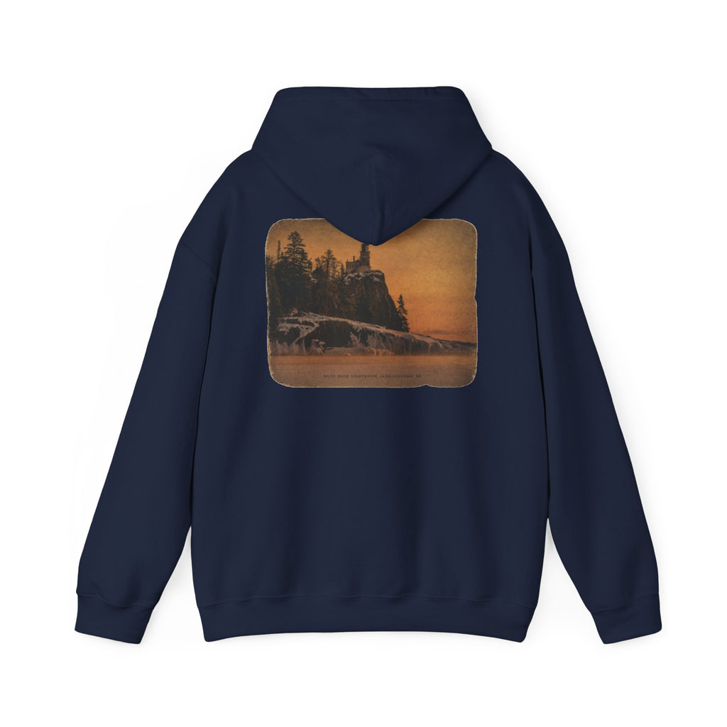 Musky Outfitters Co. Hooded Sweatshirt – Vintage Coastal Cliffs Graphic Hoodie