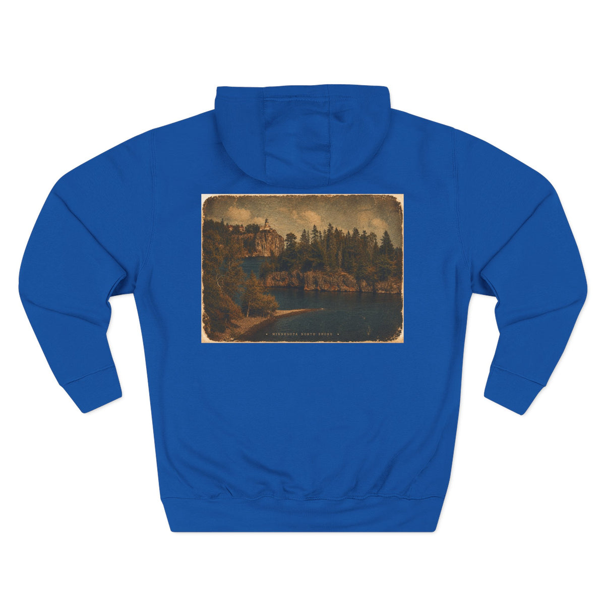 Vintage Lakeside Hoodie — Rustic Cabin Nature Graphic