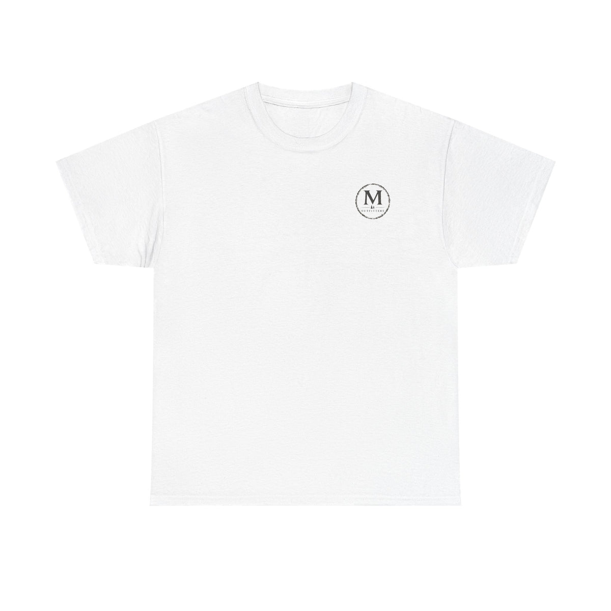 Minimalist Monogram Tee — Small Chest "M" Logo Cotton T‑Shirt