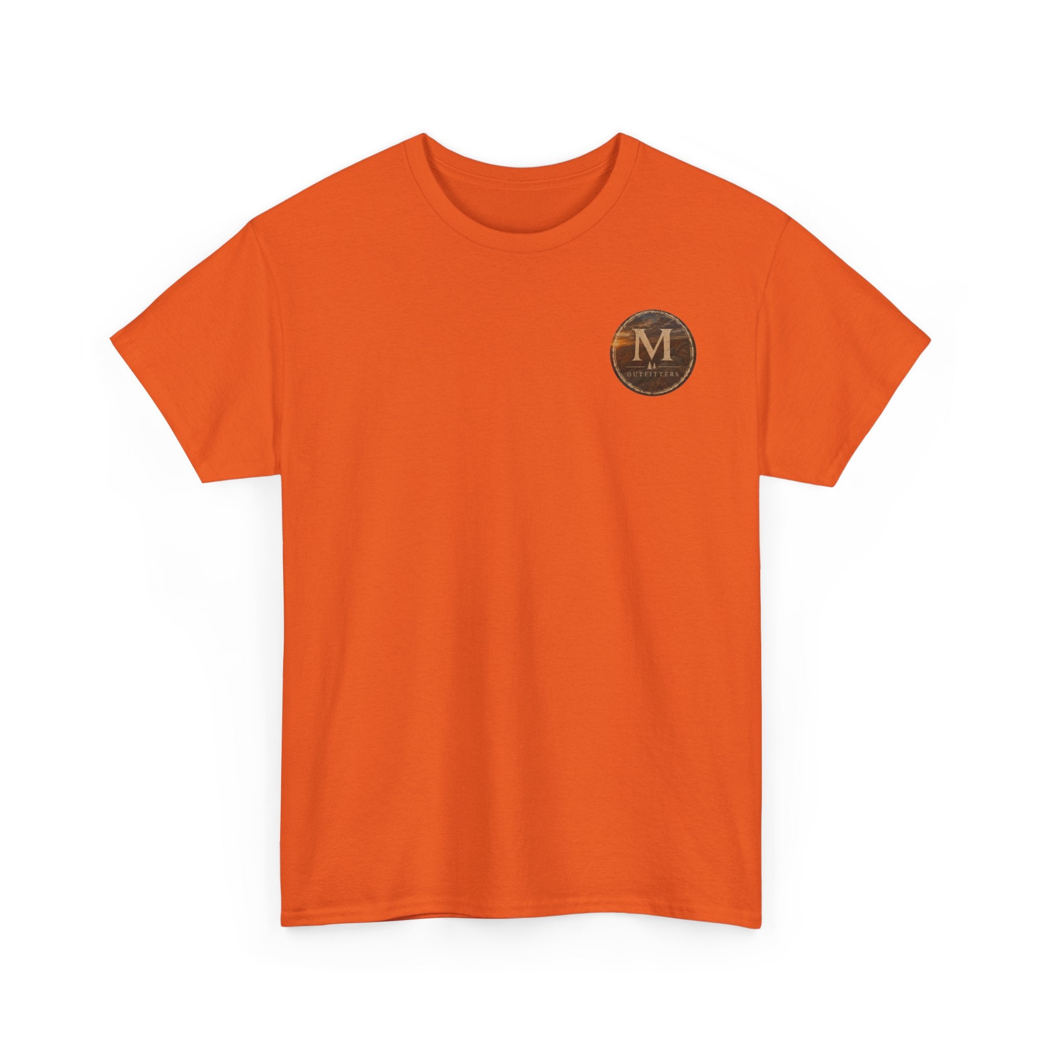 Minimal Monogram 'M' Chest Logo Tee – Classic White Cotton Shirt