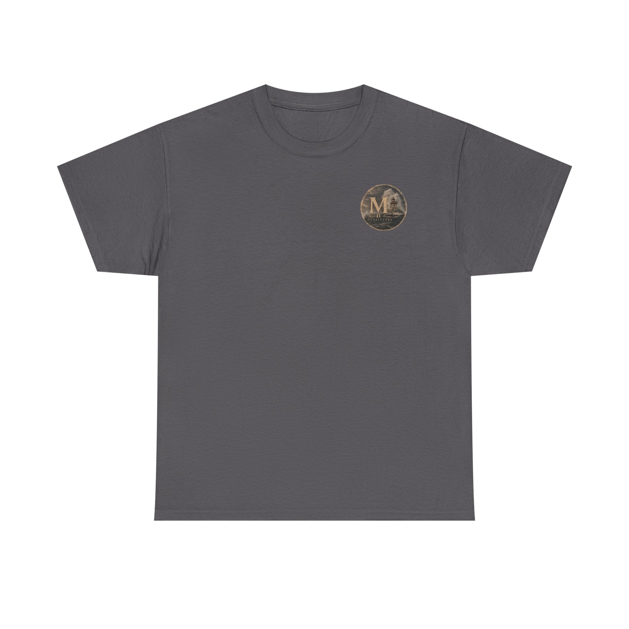 Monogram M Chest Logo Tee — Minimalist Vintage Initial T-Shirt