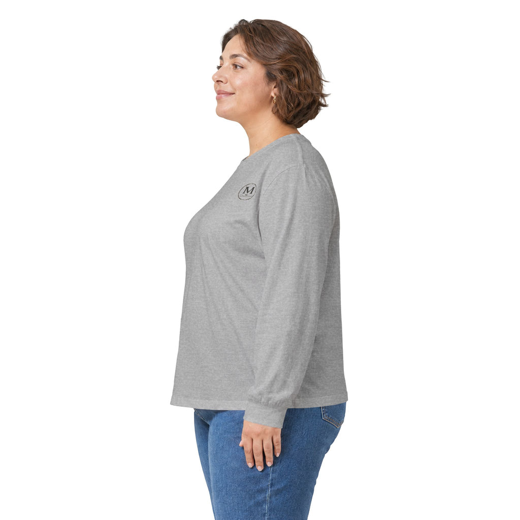 Long Sleeve Tee — Coastal Cabin Landscape Back Print