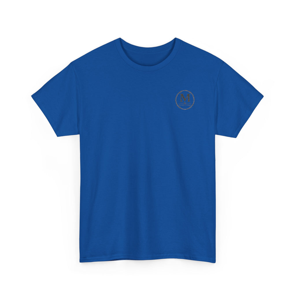 Minimalist Monogram Tee — Small Chest "M" Logo Cotton T‑Shirt