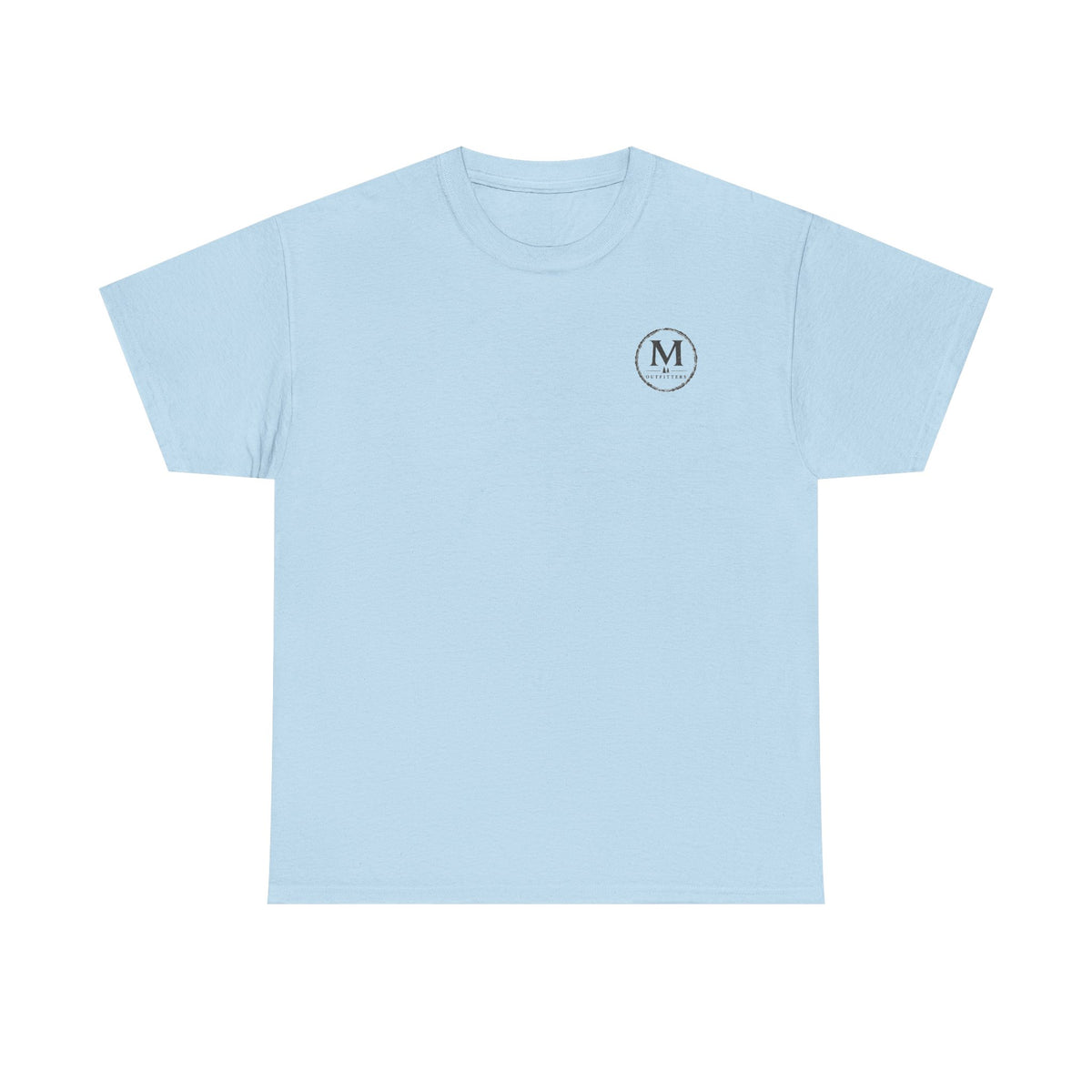 Minimalist Monogram Tee — Small Chest "M" Logo Cotton T‑Shirt