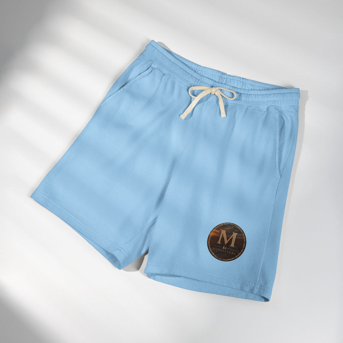 Lightweight Fleece Sweat Shorts with Retro Monogram Patch