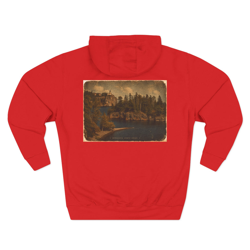 Vintage Lakeside Hoodie — Rustic Cabin Nature Graphic