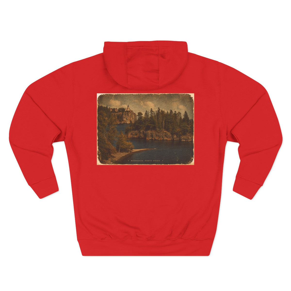 Vintage Lakeside Hoodie — Rustic Cabin Nature Graphic