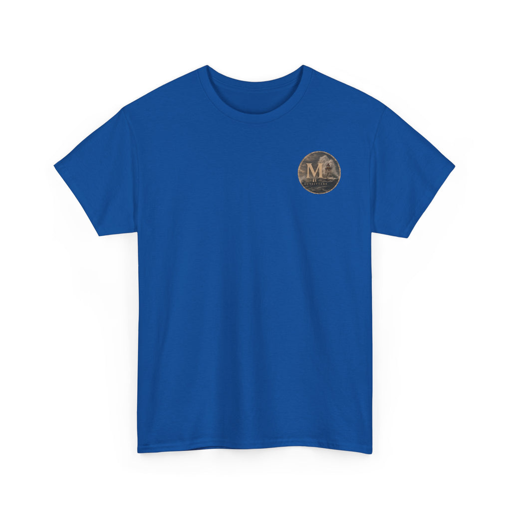 Monogram M Chest Logo Tee — Minimalist Vintage Initial T-Shirt