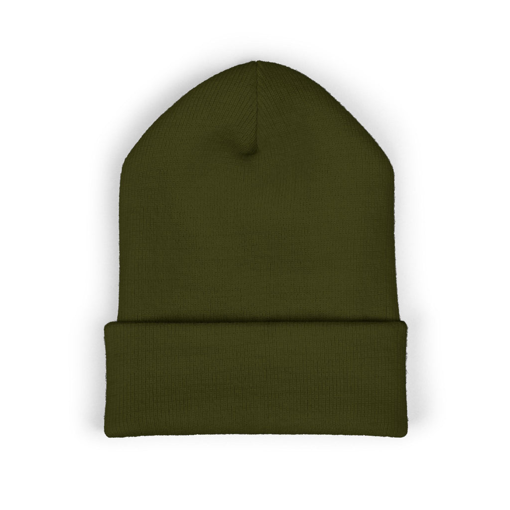 Embroidered Monogram Cuffed Beanie – Classic Knit Winter Hat