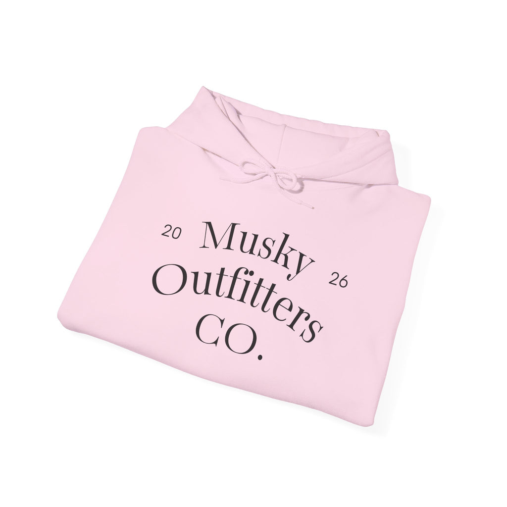 Musky Outfitters Co. Hooded Sweatshirt – Vintage Coastal Cliffs Graphic Hoodie