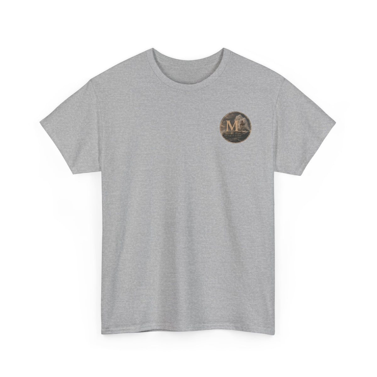 Monogram M Chest Logo Tee — Minimalist Vintage Initial T-Shirt