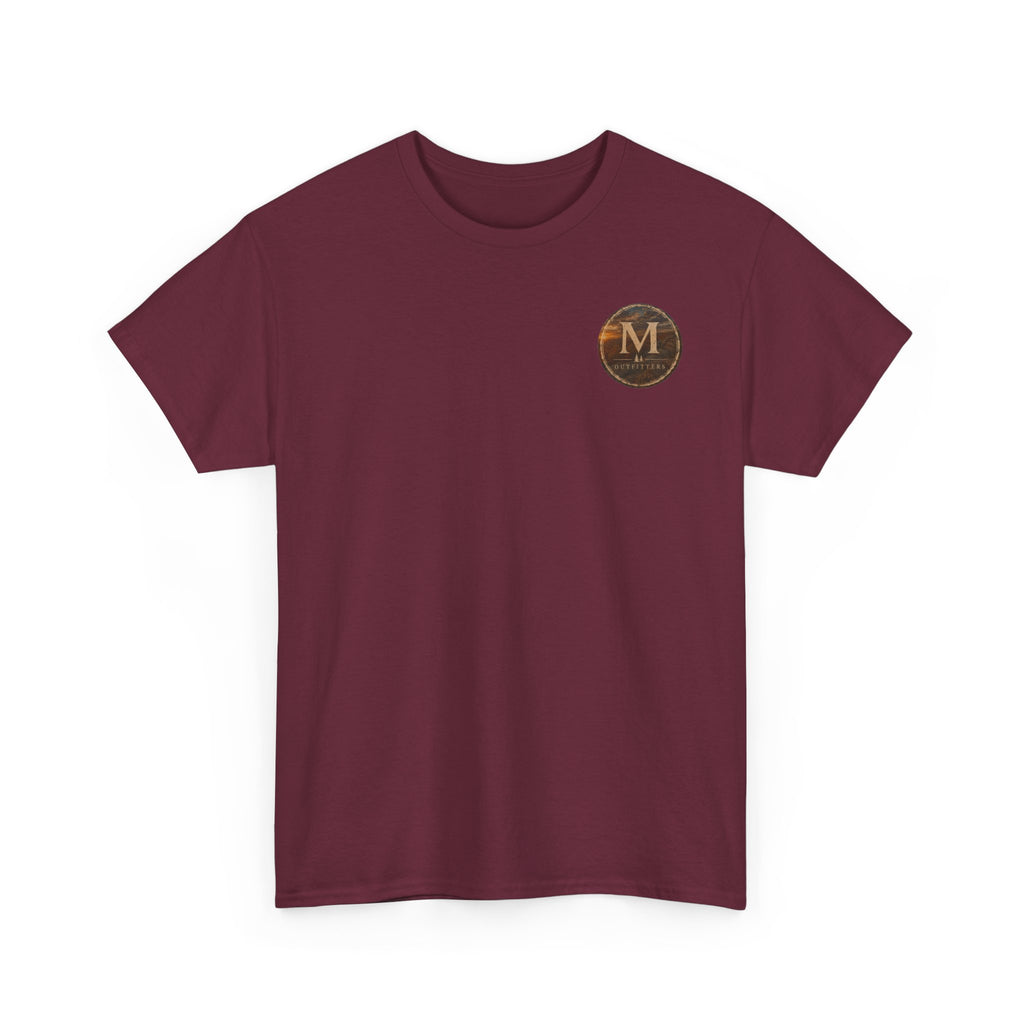 Minimal Monogram 'M' Chest Logo Tee – Classic White Cotton Shirt
