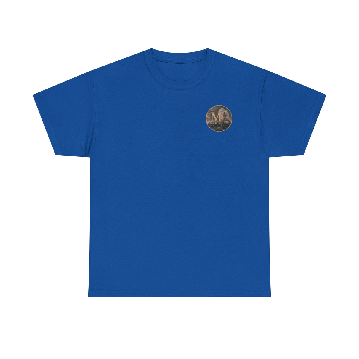 Monogram M Chest Logo Tee — Minimalist Vintage Initial T-Shirt